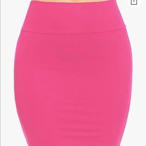 Hot pink mini cotton skirt